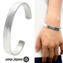 amp japan アンプジャパン HYJK-310 ダイヤモンド フラット シルバー バングル シンプル 平打ち ダイアモンド 光 輝き ブランド ヴィンテージ メンズバングル ブレスレット メンズ 男性 彼氏 夫 旦那 誕生日 記念日 プレゼント 人気 おしゃれ
