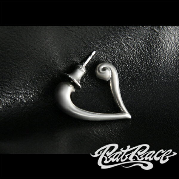 RAT RACE ラットレース r.l.d ハートフープピアス シルバー ピアス シルバーピアス 片耳 1P フープピアス リングピアス フープ ハート ハーフ...