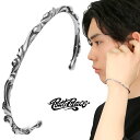 Ravish Rucy アイビー ナロー バングル シルバー 唐草 アラベスク 植物 メンズバングル ブレスレット メンズ 男性 彼氏 夫 旦那 誕生日 記念日...
