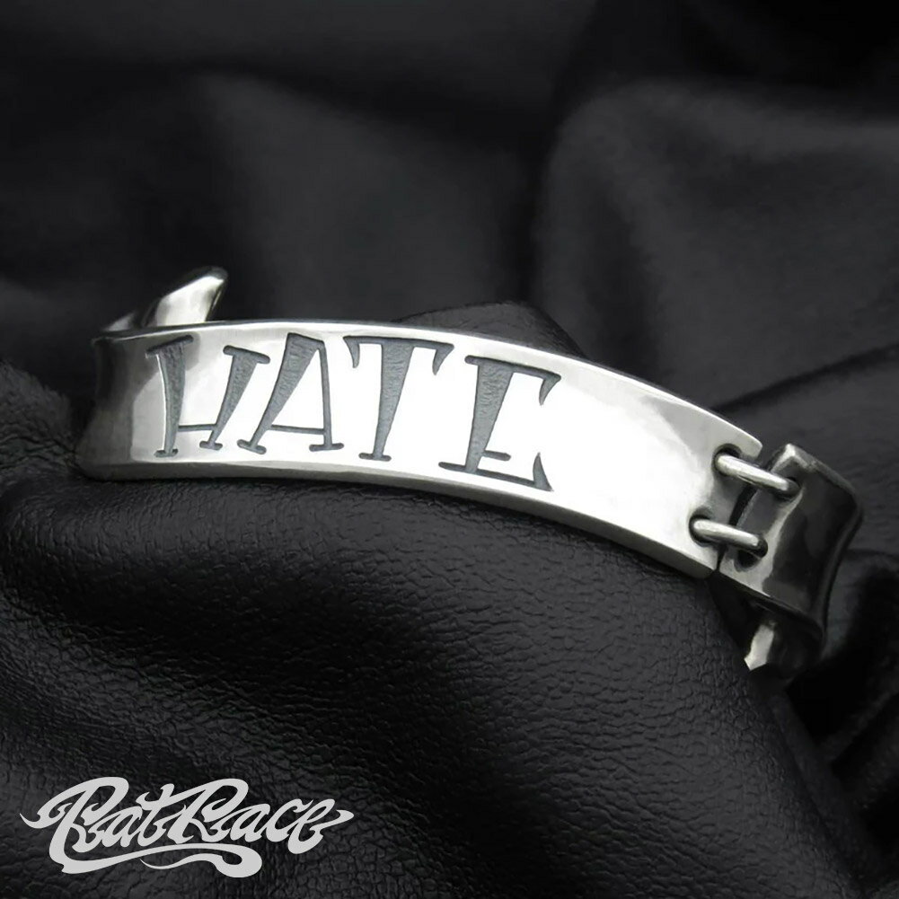 RAT RACE ラットレース セパレイテッド リボン ブレスレット S ヘイト シルバー 925 マンテル メッセージ 文字 単語 メンズブレスレット ブレス メンズ 男性 彼氏 夫 旦那 誕生日 プレゼント 人気 おしゃれ ゴシック アンティーク ロック ハード かっこいい 存在感