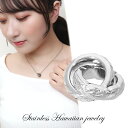 ステンレス ハワイアンジュエリー ダブル リング ペンダントトップ (チェーン無し) ネックレス サージカルステンレス 金属アレルギーフリー ニッケルフリー ハ...