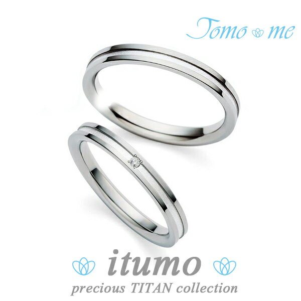 結婚指輪 刻印無料 ペアリング Tomo me-トモミ- プレシャスチタンコレクション チタン プラチナ ダイヤモンド マリッジリング レディース5号〜15号 ...