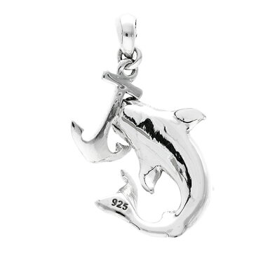 サメ アンカー シルバー ペンダントトップ チェーンなし シャーク 鮫 碇 マリン 海 錨 いかり ハワイアンジュエリー ペンダント ネックレス トップ ヘッド シルバー925 銀 シルバーアクセサリー アクセサリー メンズ 男性 SV925 スターリングシルバー シルバーペンダント