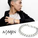 AMEN アメン 喜平チェーン サージカルステンレス ブレスレット 19cm〜22cm ブランド ステンレス 大きいサイズ 中折れ式 中折金具 喜平 キヘイ チ...