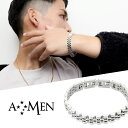 AMEN アメン シンプル メタルバンド サージカルステンレス ブレスレット 18〜21cm ブランド ステンレス 大きいサイズ 中折れ式 中折金具 ベルト バ...