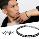 AMEN アメン ブラック ジョイント サージカルステンレス ブレスレット 18.5〜21cm ブランド ステンレス 大きいサイズ シンプル 黒 モノトーン シ...