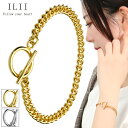 ILII マンテル ステンレス チェーン ブレスレット 喜平 幅5mm 18cm サージカルステンレス 金属 アレルギー 対応 フリー 腕輪 シンプル マンテル...