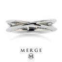 MERGE マージ ステンレス クロスライン リング 15〜23号 ステンレスリング 金属アレルギーフリー 指輪 メンズリング クロス X シンプル プレーン ...