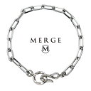 MERGE マージ ステンレス 4面カット あずきチェーン ブレスレット 20cm ステンレスブレスレット 金属アレルギーフリー メンズ ブレス チェーンブレス...