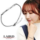 LAIRD レアド 天然 ダイヤモンド ツイスト プレート ステンレス レディースブレスレット 金属アレルギーフリー ブレスレット ブレス 腕輪 アクセサリー ...
