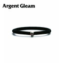 ArgentGleam アージェントグリーム シルバー925 ブレスレット Skull Rubber Bracelet シルバー & スワロフスキー AB-440 ブランド ARGENT GLEAM アクセサリー