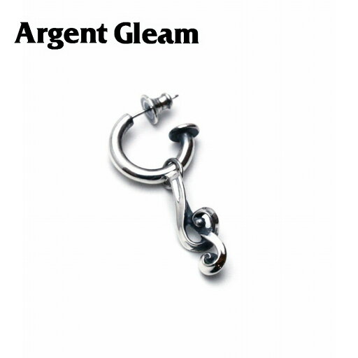 ArgentGleam アージェントグリーム シルバー925 ピアス 1P 片耳用 G Clef Hoop Pierce AE-091 ブランド ARGENT GLEAM アクセサリー ArgentGleam アージェントグリーム シルバー925 ピアス 1P 片耳用 G Clef Hoop Pierce AE-091 ブランド ARGENT GLEAM アクセサリー