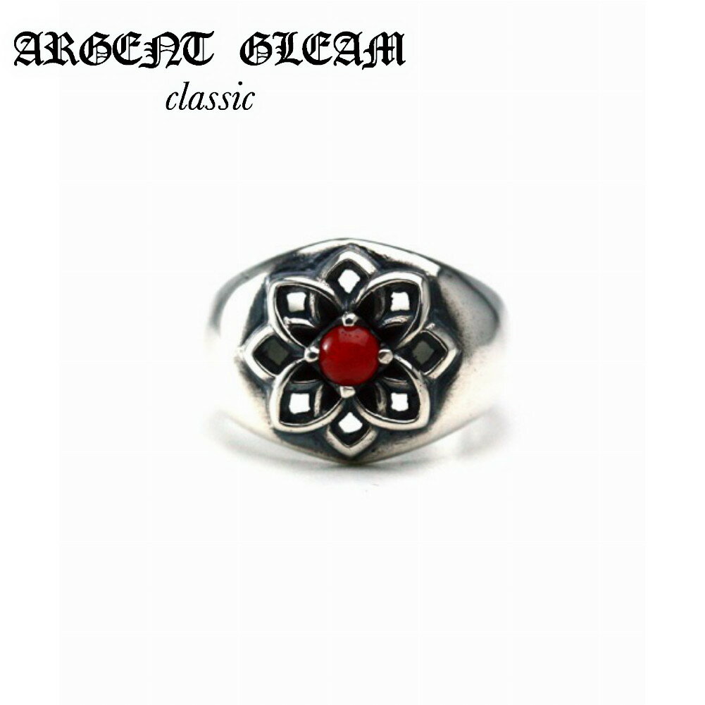 ArgentGleam Classic アージェントグリームクラシック シルバー925 リング 指輪 AGR-027 ブランド ARGENT GLEAM フラワー 大きめ シルバー リング インパクト オニキス