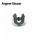 ArgentGleam アージェントグリーム シルバー925 リング 指輪 WHITE CZ SMALL HORSESHOE RING AR-386 ブランド ...