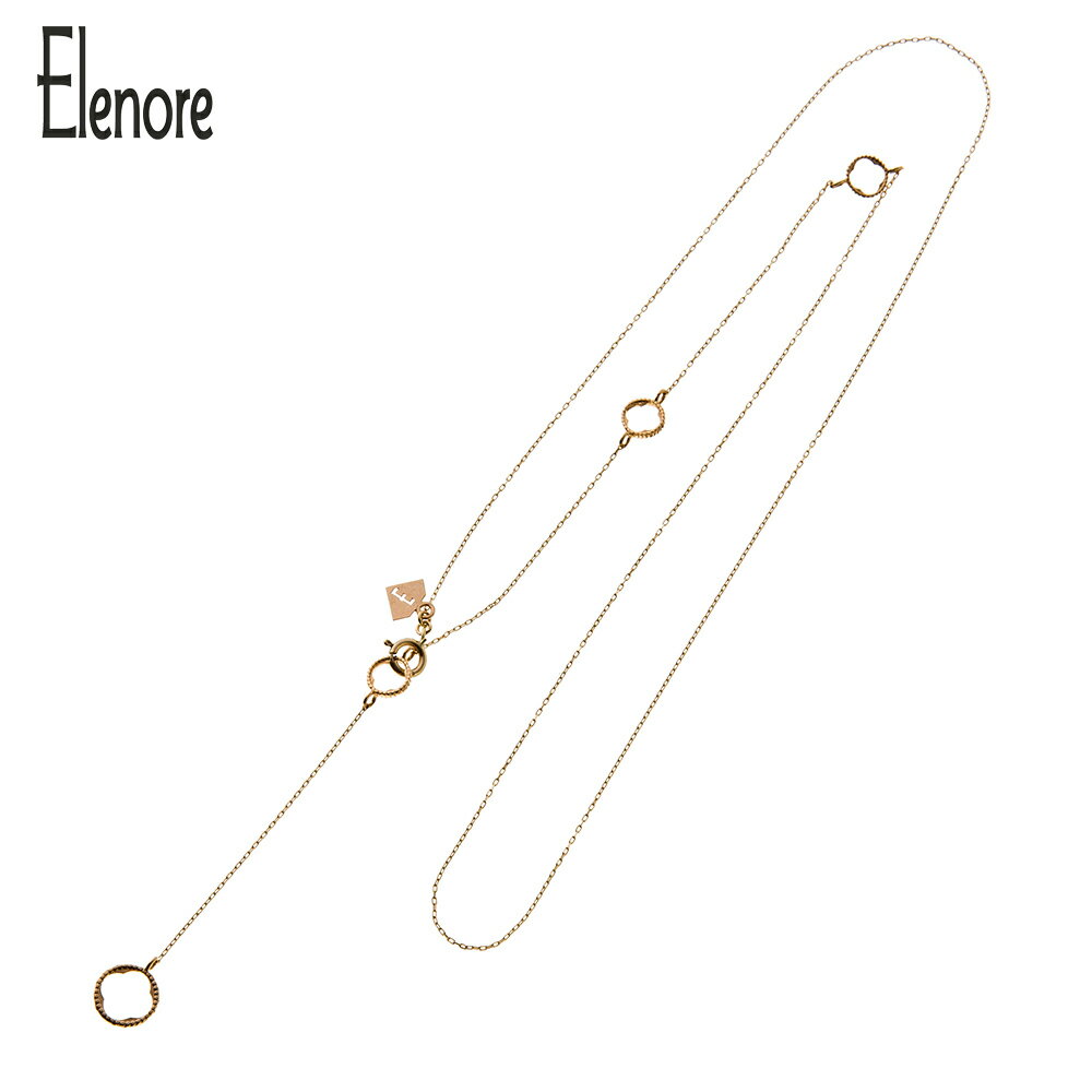 Elenore Jewelry 10金サークルYネックレス エレノアジュエリー ネックレス チェーン付き K10 金無垢 レディース 女性用 金鎖 ゴールド gold ブランド モード 日本製 アルテミスクラシック プレゼント 人気 かわいい おしゃれ