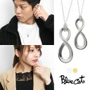 Blue Cat インフィニティ ペアネックレス ペアペンダント シルバー925 ゴールド ネックレス ペア セット おそろい お揃い ∞ 無限 メビウスの帯 ...