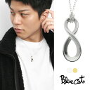 Blue Cat インフィニティ ネックレス ペンダント シルバー925 ゴールド ∞ 無限 メビウスの帯 クール スタイリッシュ かっこいい 上品 大人 きれ...
