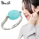 Blue Cat アマゾナイト ストーン リング 指輪 9〜15号 レディースリング シルバー 925 天然石 アイスブルー 青緑 グリーン シンプル ナチュラ...