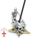 BURDEN OF PROOF スケルトン 線香立て シルバー 925 お香立て お香 線香 立て フィギュア 銀細工 置物 インテリア ドクロ 髑髏 骸骨 グ...