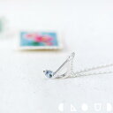 Cloud Jewely アクアマリン 8分音符 ネックレス シルバー925 クラウドジュエリー ブック型 ジュエリー リング アクア 音符 アクセント シンプル ブルー シルバー アクアマリン マリン ミニペンダント ブック 淡い ペンダント シルバー925 音符モチーフ セント チェーン