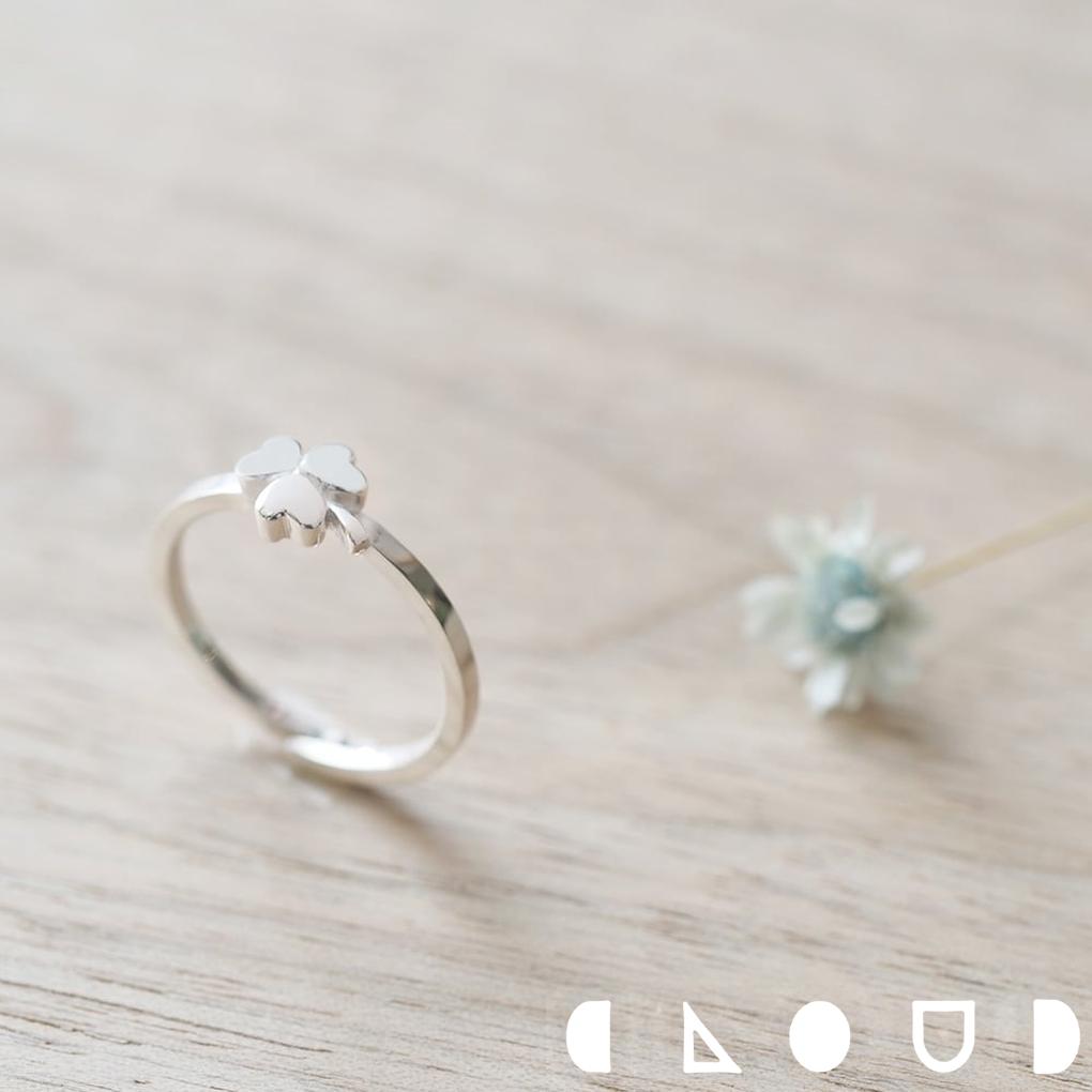 Cloud Jewely 三つ葉 クローバー リング シルバー925 クラウドジュエリー 幸福 リング ジュエリー シンボル 立体 シルバー クローバー 立体的 クロー 小ぶり 三つ葉 さりげない シルバー925