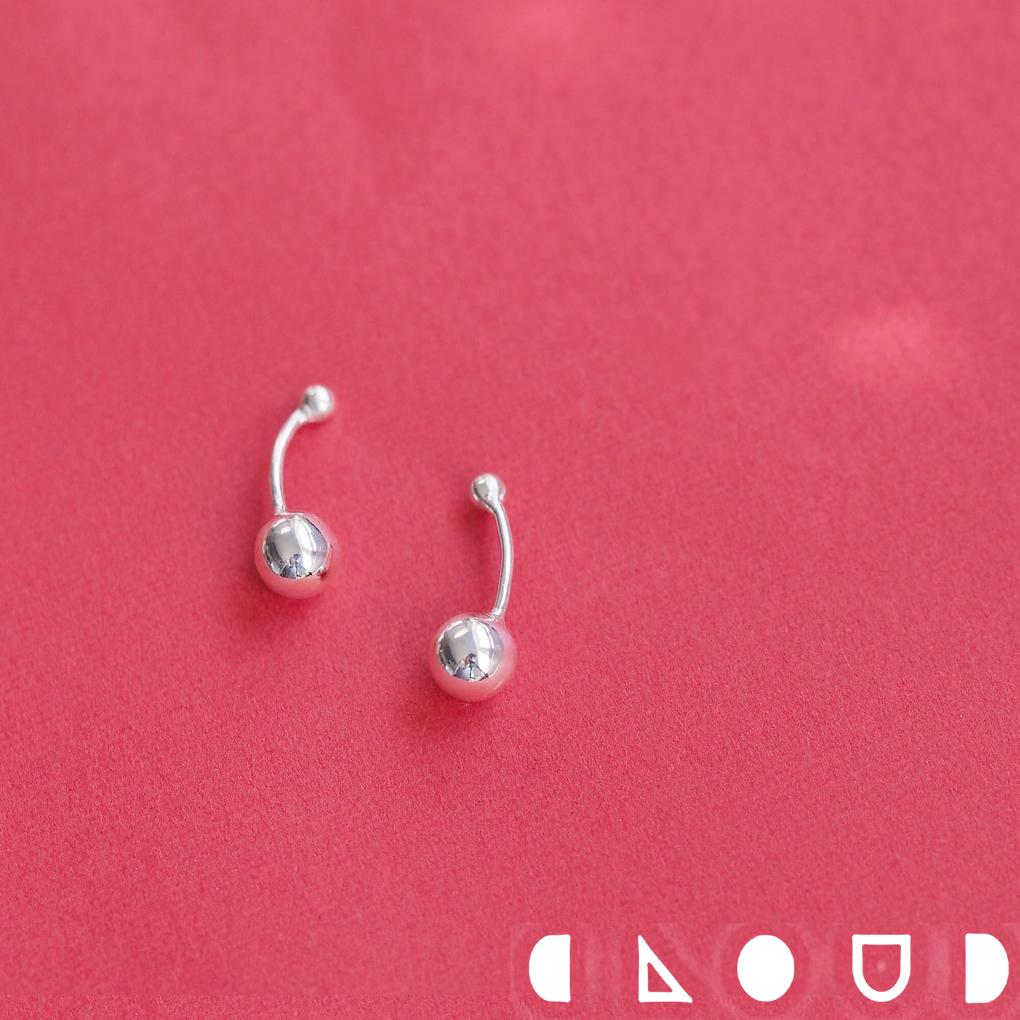 Cloud Jewely チェリー ピアス シルバー925 クラウドジュエリー ボリューム ジュエリー 立体 立体的 シルバー チェリー ボリューム感 シルバー...