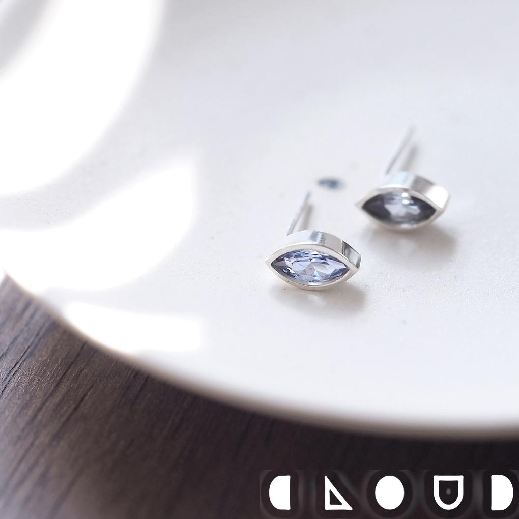 Cloud Jewely Marquis アクアマリン ピアス イヤリング シルバー925 クラウドジュエリー 小ぶり アクアマリン アクアマリンピアス ジュエ...