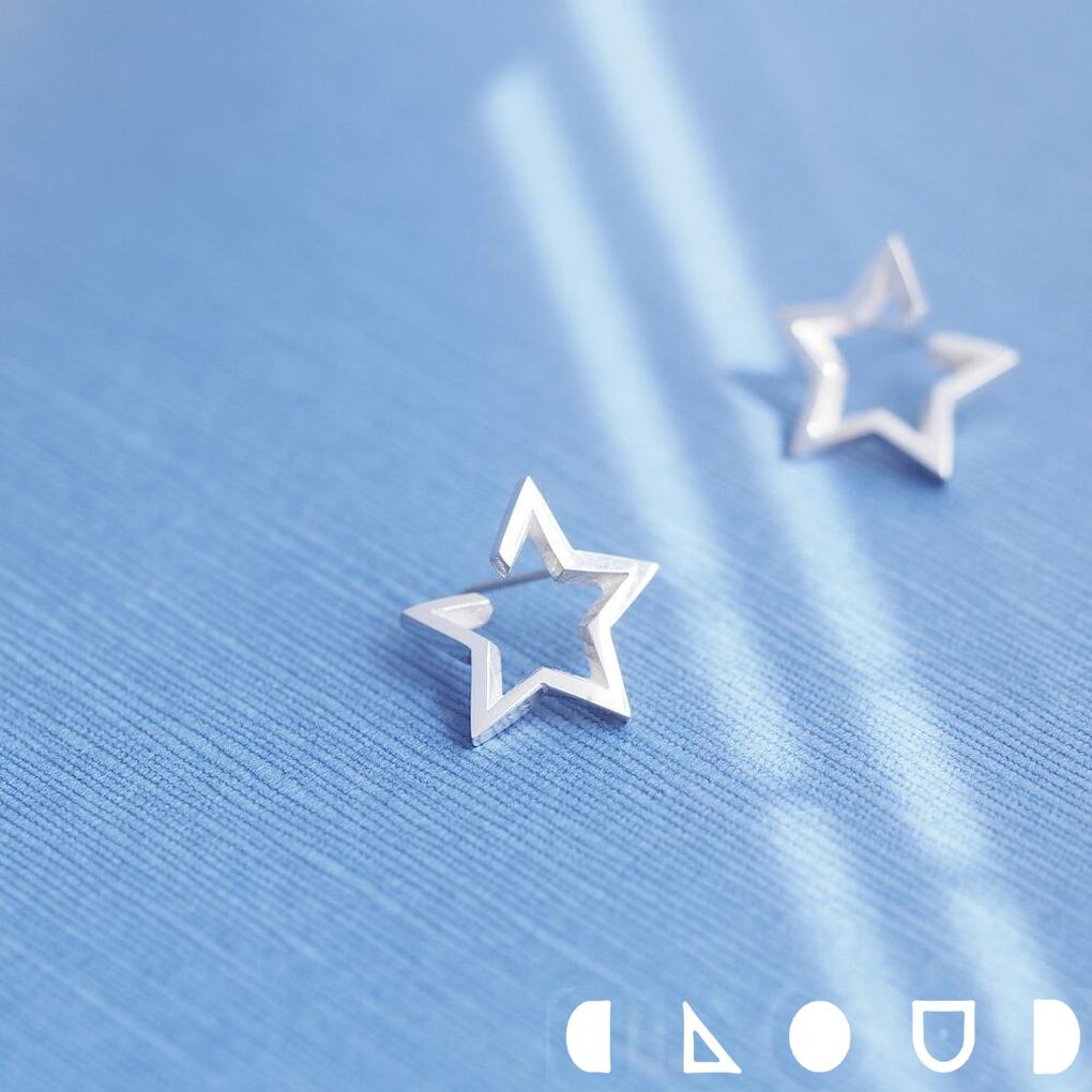 Cloud Jewely Open 変形 星 ピアス シルバー925 クラウドジュエリー ピアス シルバー925 オープン ひねり ジュエリー シルバー シルエ...
