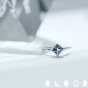Cloud Jewely アクアマリン 四角 イヤーカフ シルバー925 クラウドジュエリー 重ね付け シンプル アクア シルバー925 アクアマリン マリン 一粒 ピアス ジュエリー スクエア イヤーカフ シルバー スクエア型