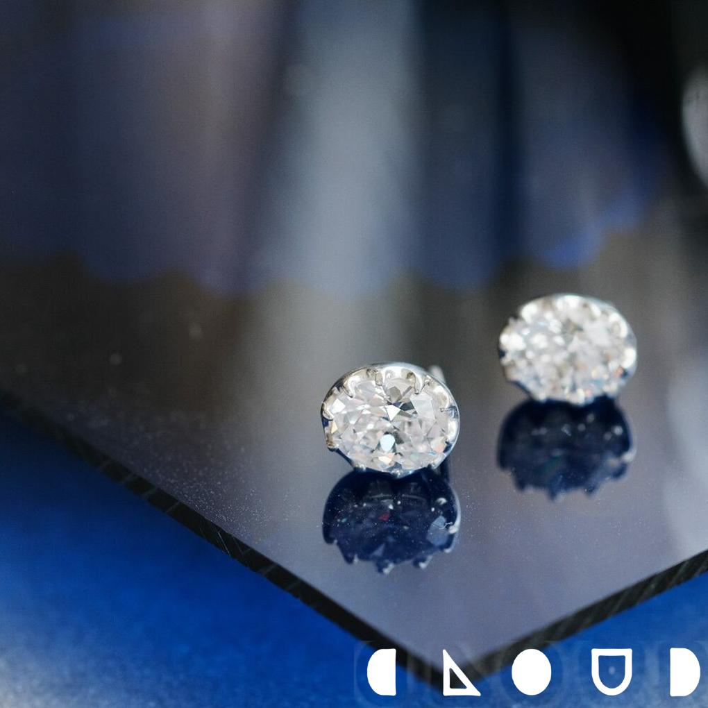 Cloud Jewely 大粒 ストーン ピアス イヤリング シルバー925 クラウドジュエリー クラウン ピアス リング ジュエリー 大粒 金具 ネックレス ...