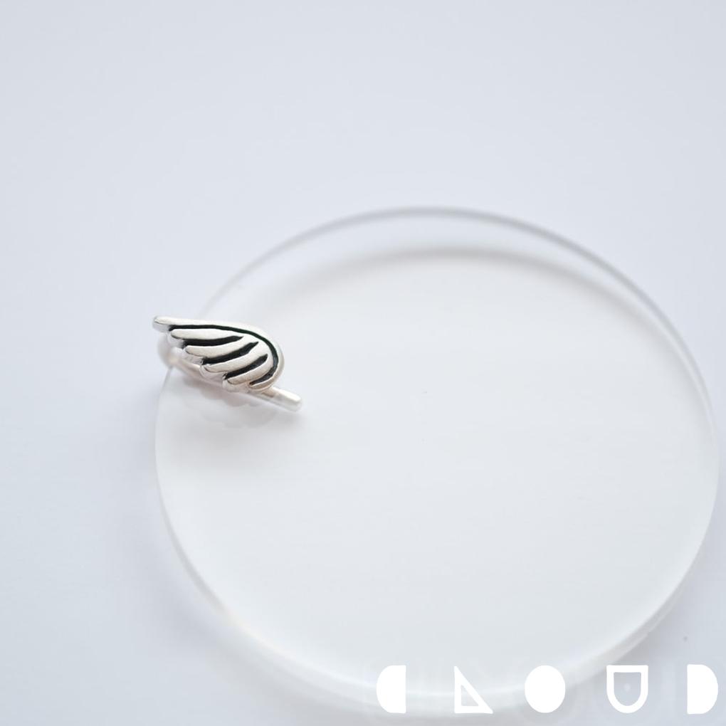 Cloud Jewely 羽 ミニ イヤーカフ シルバー925 クラウドジュエリー マット 艶消し 羽モチーフ 存在感 シンプル 小ぶり ジュエリー シルバー ...