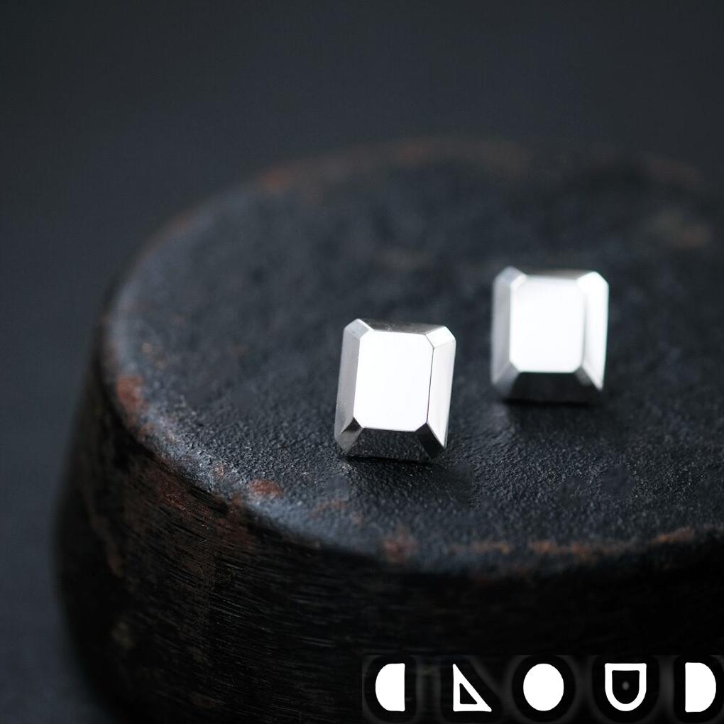 Cloud Jewely シルバーバー モチーフ ピアス シルバー925 クラウドジュエリー スタッドピアス ジュエリー 立体 存在感 ピアス シンプル シルバ...