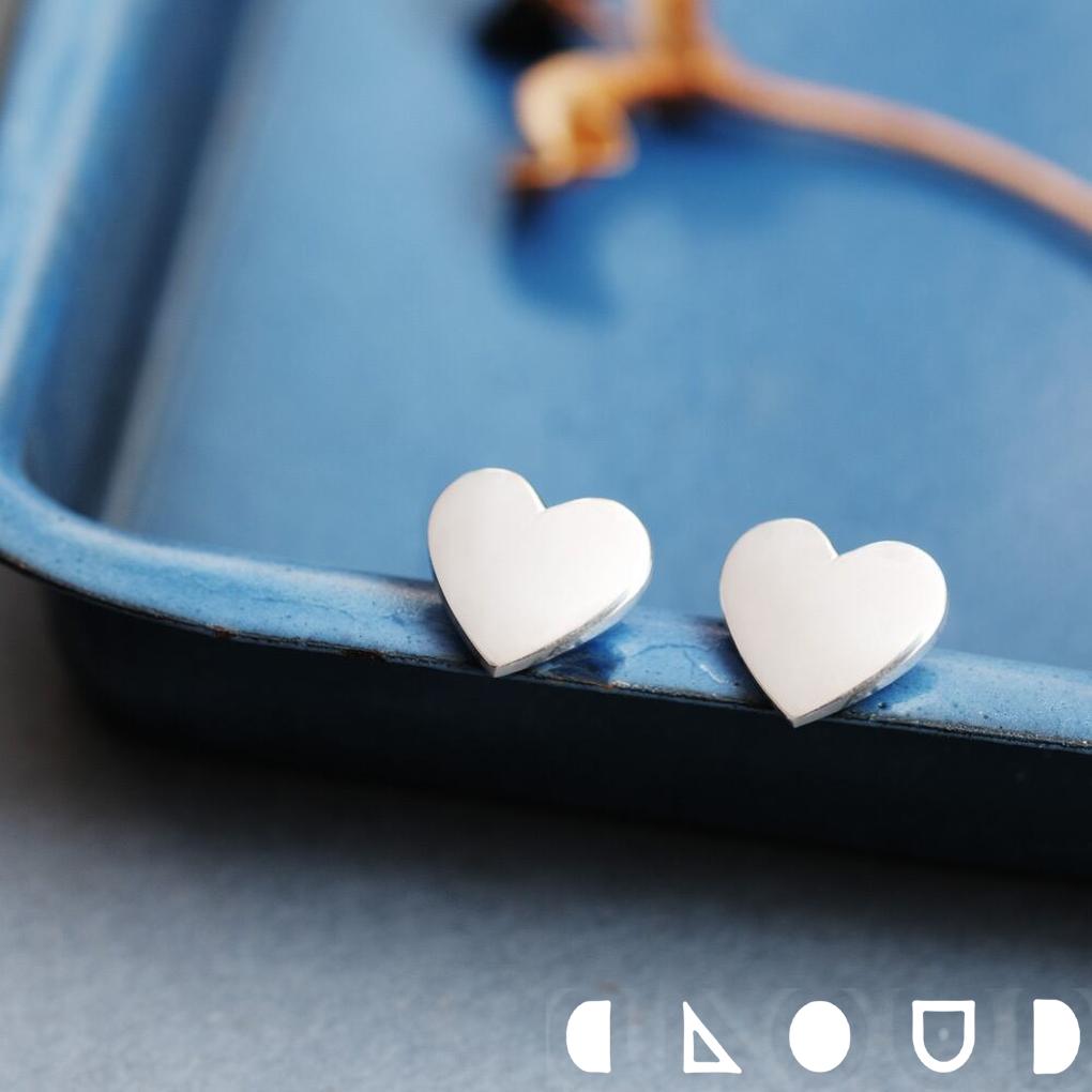 Cloud Jewely 大ぶり ハート ピアス シルバー925 クラウドジュエリー ジュエリー シルバー ピアス シルバー925 重ね付け スタッドピアス 大...