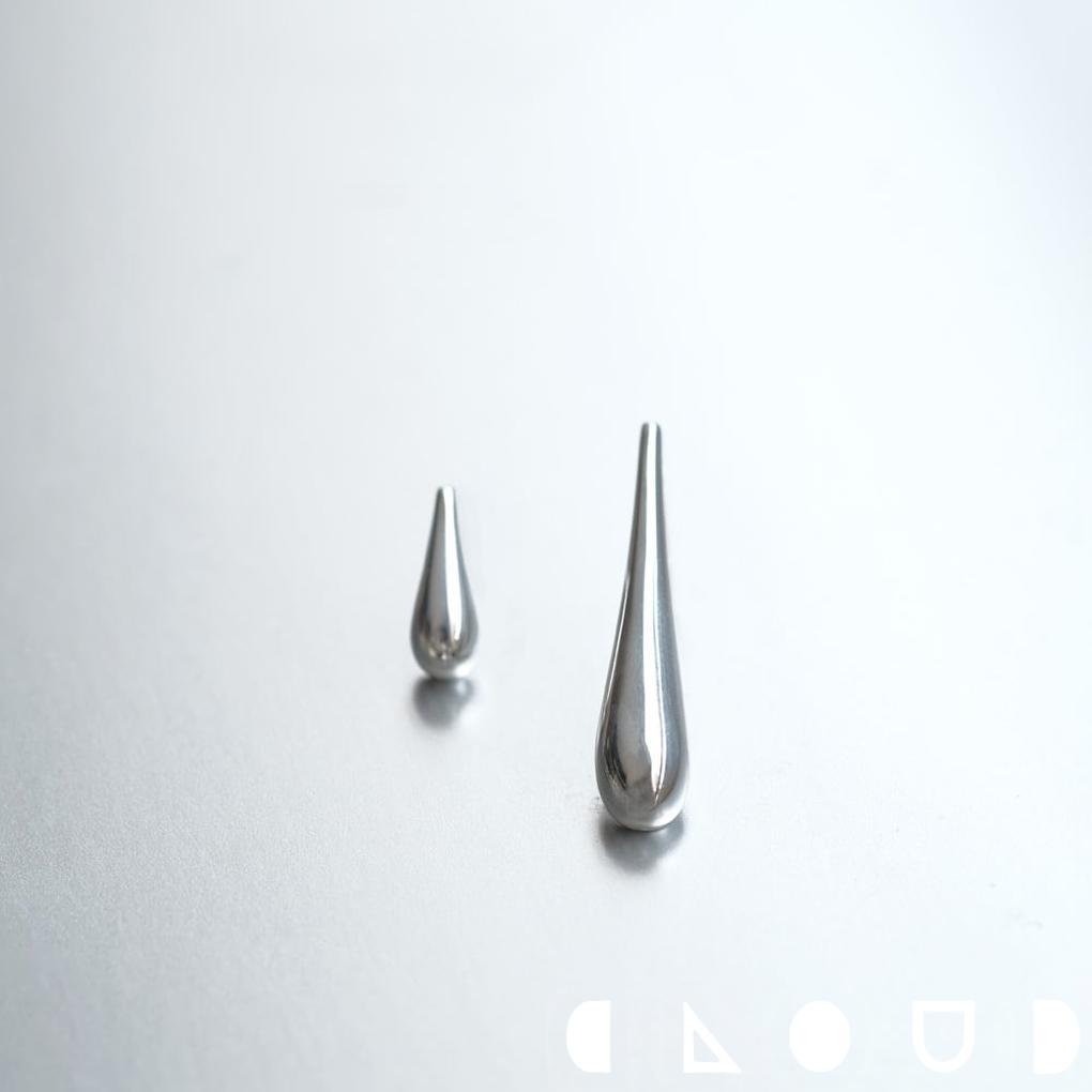 Cloud Jewely 時雨 立体 雨粒 ピアス シルバー925 クラウドジュエリー シルバー925 立体 スタッドピアス ジュエリー 立体的 シルバー 上品...