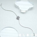 Cloud Jewlry ホワイト フラワー ブレスレット シルバー925 クラウドジュエリー ブラックサファイア セント アクセント フラワー シルバー925 ジュエリー ファイア ブレスレット ジルコニア さりげない ブラック シルバー サファイア 小粒 普段使い チェーン
