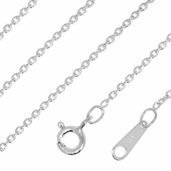 シルバーチェーン ネックレス チェーン あずきチェーン 幅約1.3mm 38cm〜60cm シルバー925 銀 ハード 小豆 アズキ あずき シルバー925チェーン シルバーネックレスチェーン 人気 おしゃれ チェーンのみ だけ