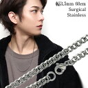 サージカルステンレス 6面カット 喜平チェーン きへい チェーン ネックレス 喜平ネックレス 幅約3.5mm 60cm 銀色 シルバー 6面 ステンレスチェーン...