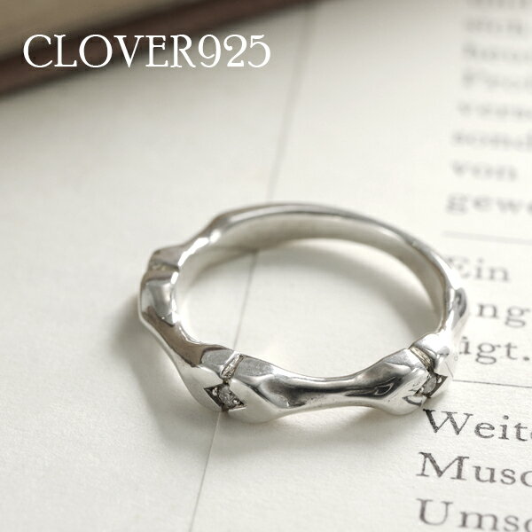 Clover925 ボーン ハート リング 7～23号 指輪 シルバー925 天然ダイヤモンド ダイヤモンド 骨 シルバー シルバーリング かわいい 可愛い 上品 レディース メンズ 女性 男性 彼女 彼氏 妻 夫 娘 息子 孫 高校生 大学生 誕生日 記念日 記念 プレゼント ブランド キュートのサムネイル