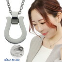 close to me 刻印無料 ホースシュー ブルーダイヤモンド ステンレス ネックレス (チェーン付き) ペンダント レディース フリー メンズネックレス ...