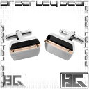 Brearley Gear ブランドロゴ サージカルステンレス カフスボタン カフス カフリンクス 銀釦 男性用銀釦 メンズ銀釦 ステンレス メンズカフスボタン...