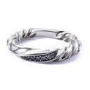 DEAL DESIGN ディールデザイン RT: CRACK RING リング 9〜23号 指輪 シルバーリング メンズ レディース 男性 女性 ねじり 石付き...