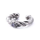 DEAL DESIGN ディールデザイン RT: BALL EAR CUFF シルバー イヤーカフ 1P 片耳用 ノンホール ピアス イヤークリップ フェイクピアス ストーン 石付き ねじり ツイスト メンズ レディース 男性 女性 シルバー950 彼氏 記念日 誕生日 老舗 国産 有名 ブランド プレゼント 人気