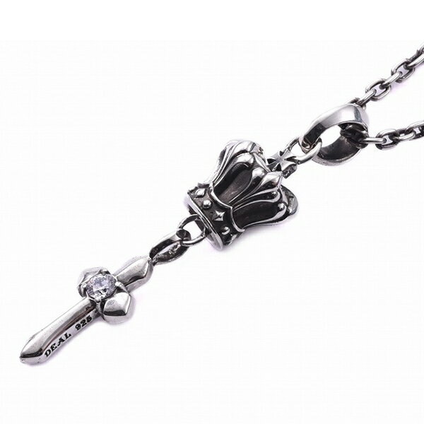 DEAL DESIGN ディールデザイン シェイク クラウン クロス シルバー ペンダントトップ チェーンなし ペ..