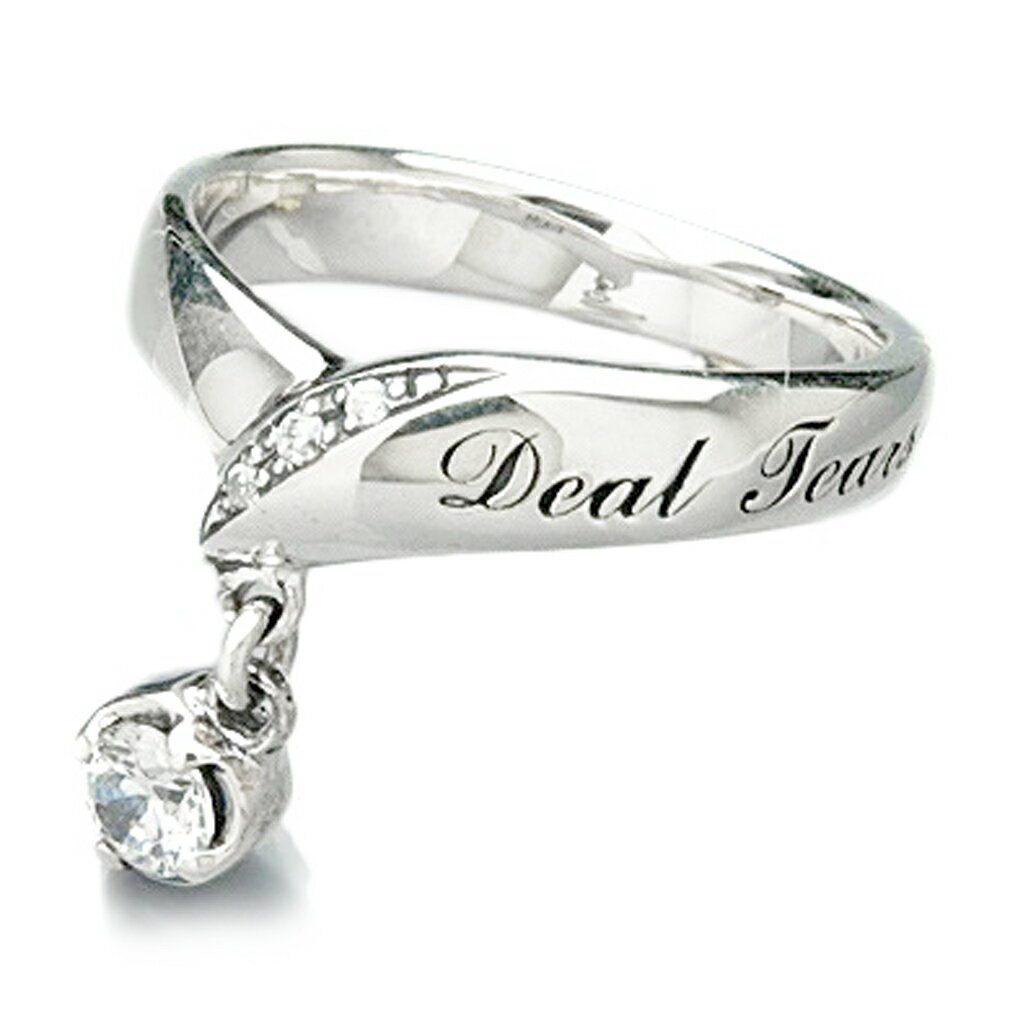 DEAL DESIGN ディールデザイン ドロップリボン リング DEAL TEARS メンズアクセサリー ロック ギフト シルバー925 シルバーアクセサリー 銀 SV925 スターリングシルバー 指輪 シルバーリング 銀指輪 メンズリング レディースリング バイカー 老舗ブランド 有名ブランド 人気