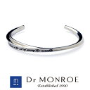 Dr MONROE ドクターモンロー カーブラインバングル 英語 英字 英文 メッセージ シンプル モード スタイリッシュ ブランド シルバーアクセサリー シル...