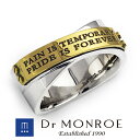 Dr MONROE ドクターモンロー 18金 メッセージクロスリング 英語 英字 英文 メッセージ プレート 板 シンプル モード スタイリッシュ ブランド シ...