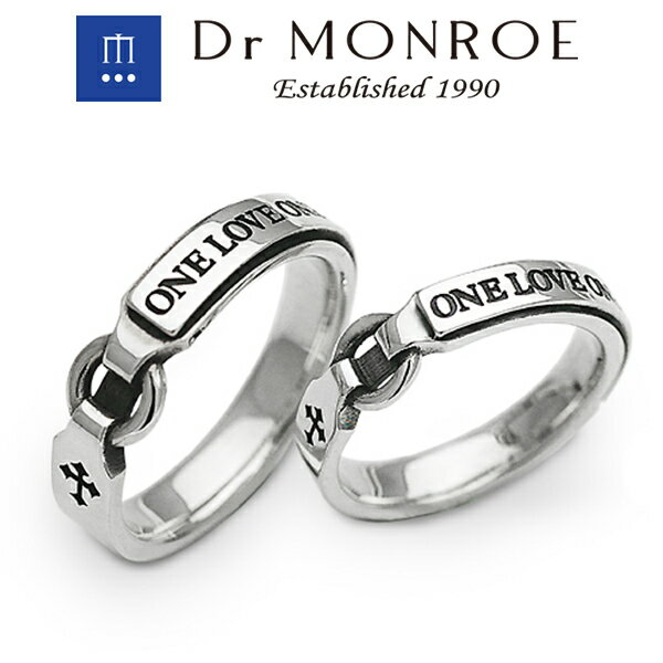 Dr MONROE ドクターモンロー メッセージ ペアリング 指輪 英語 英字 英文 メッセージ クロス 十字 ペア ブランド ペアアクセサリー シルバー925...