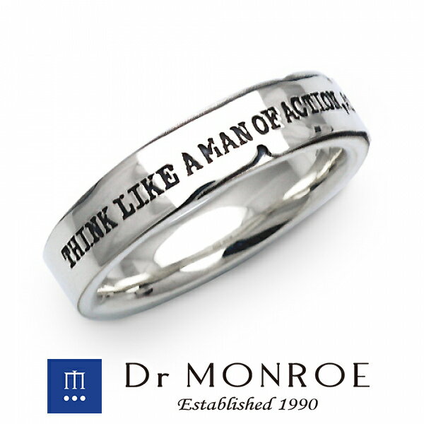 Dr MONROE ドクターモンロー メッセージリング 英語 英字 英文 メッセージ シンプル モード スタイリッ..