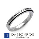 Dr MONROE ドクターモンロー メッセージナローリング 英語 英字 英文 メッセージ プレート 板 シンプル モード スタイリッシュ ブランド シルバーア...