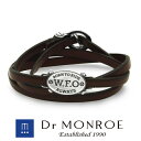 Dr MONROE ドクターモンロー プレートレザーブレスレット シンプル モード スタイリッシュ プレート 板 交換 付け替え 着せ替え シューレースチャーム...